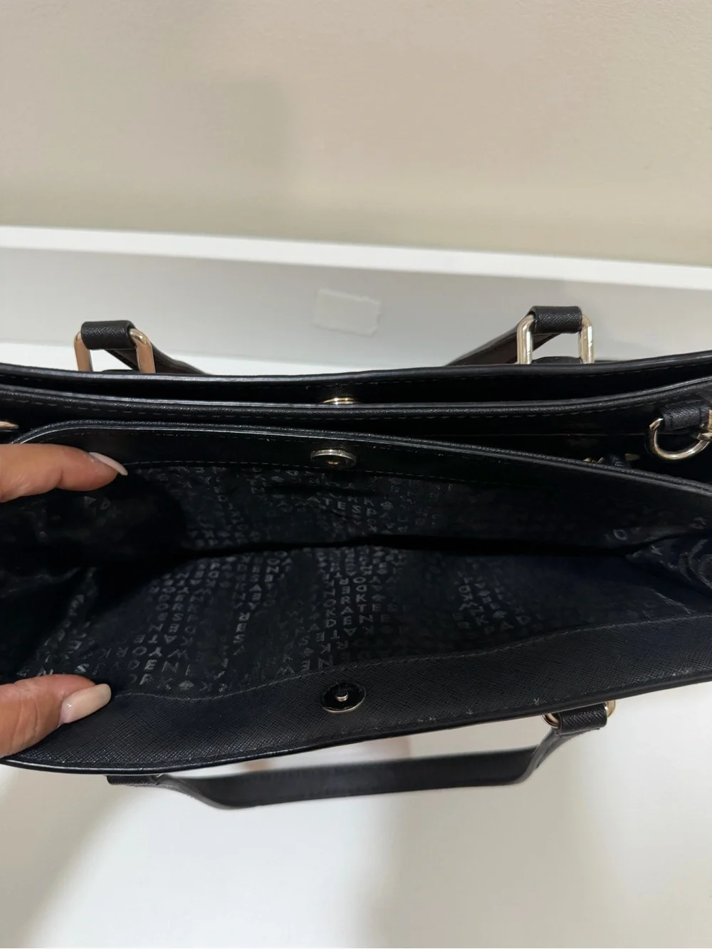 Kate Spade Laurel Way Reese Pink & Black Satchel